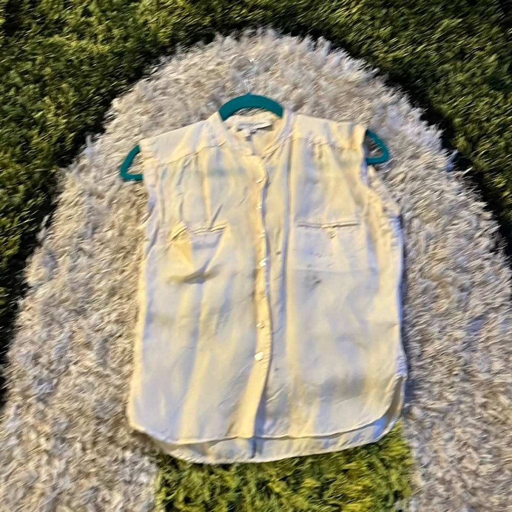 Balenciaga Distressed Button Down Top